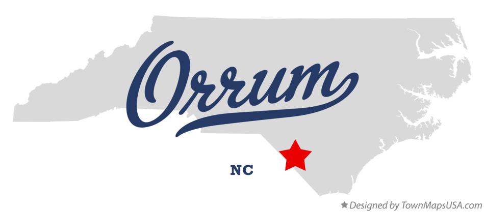 Map of Orrum North Carolina NC