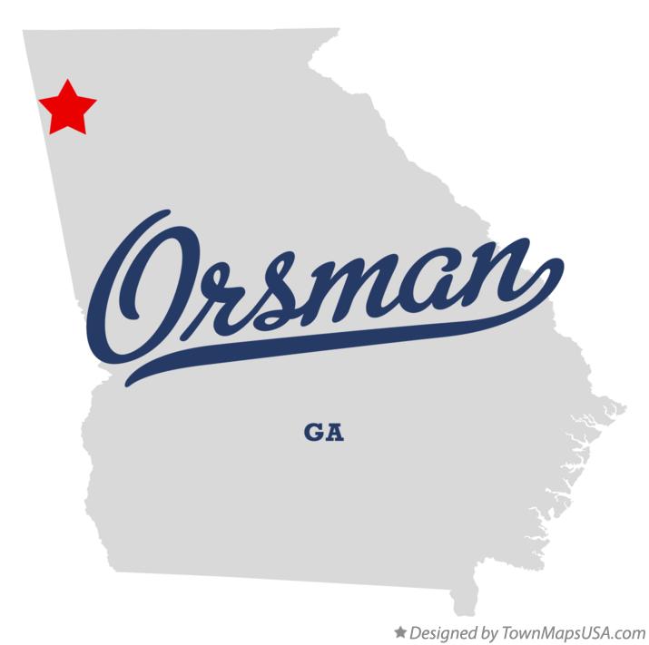 Map of Orsman Georgia GA