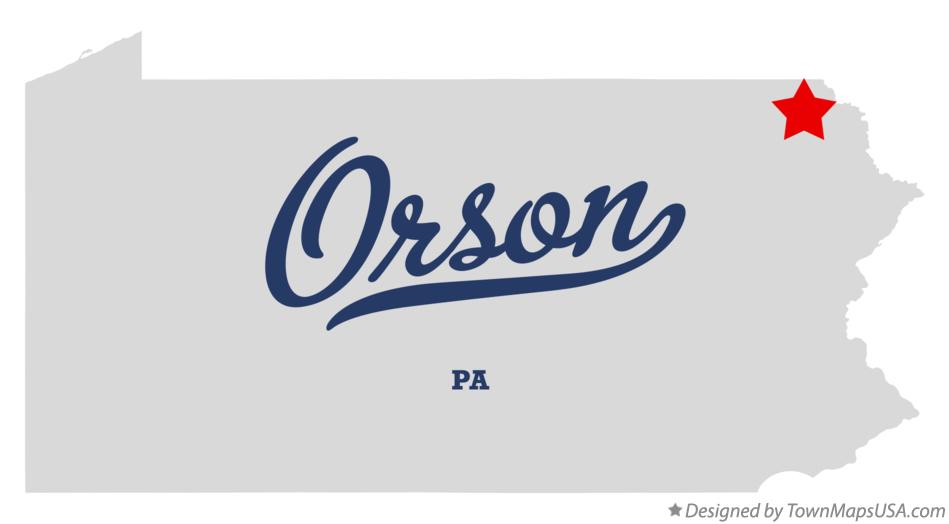 Map of Orson Pennsylvania PA
