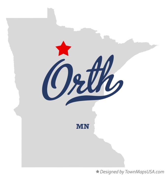 Map of Orth Minnesota MN