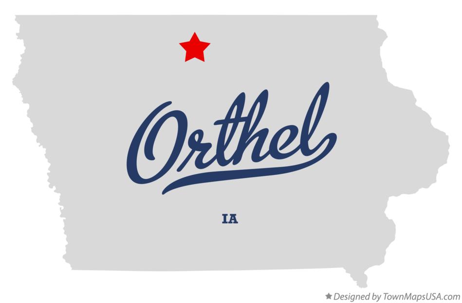 Map of Orthel Iowa IA