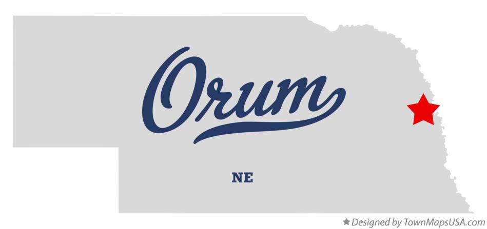 Map of Orum Nebraska NE