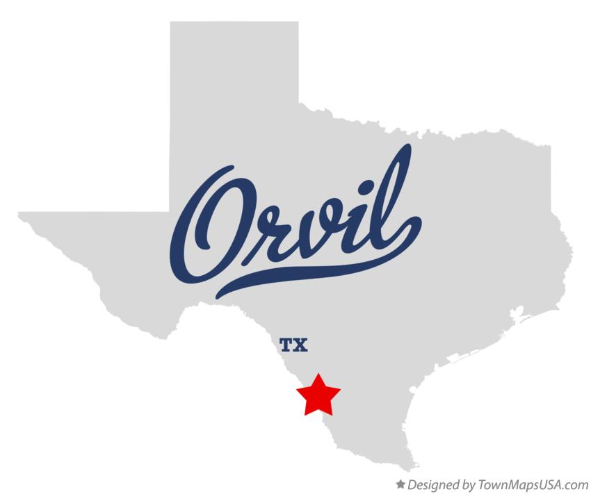 Map of Orvil Texas TX