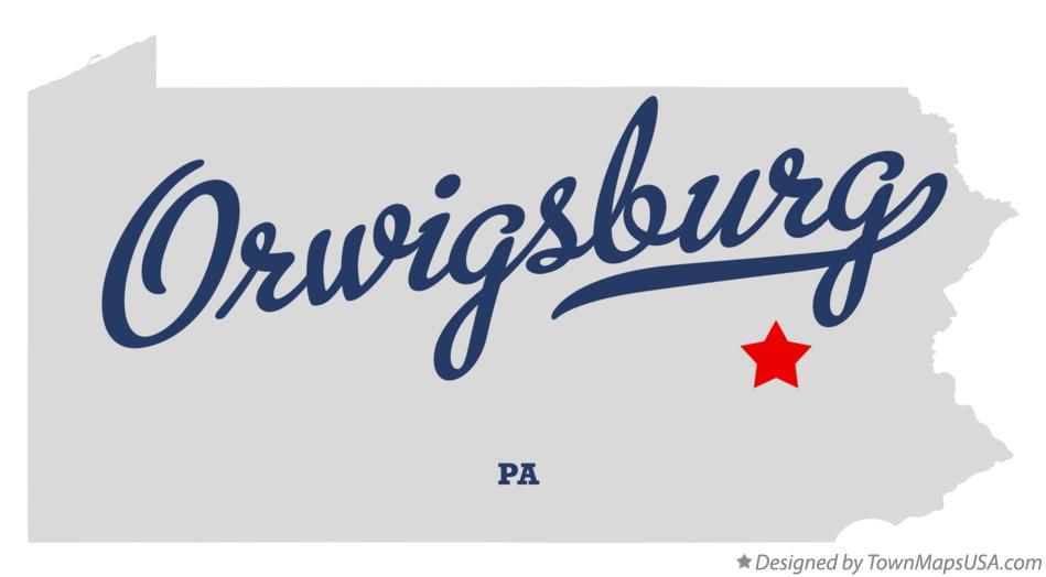 Map of Orwigsburg Pennsylvania PA