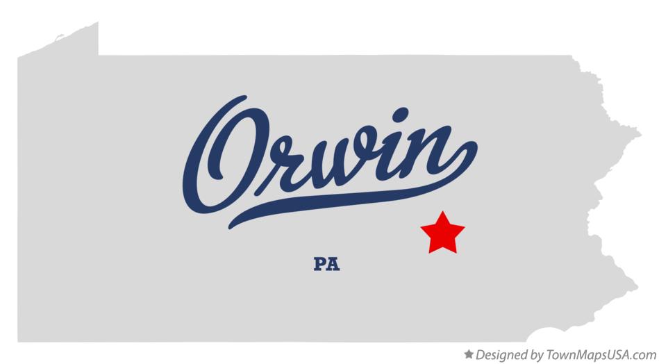 Map of Orwin Pennsylvania PA