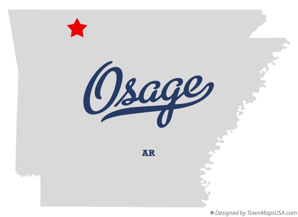 Map of Osage Arkansas AR