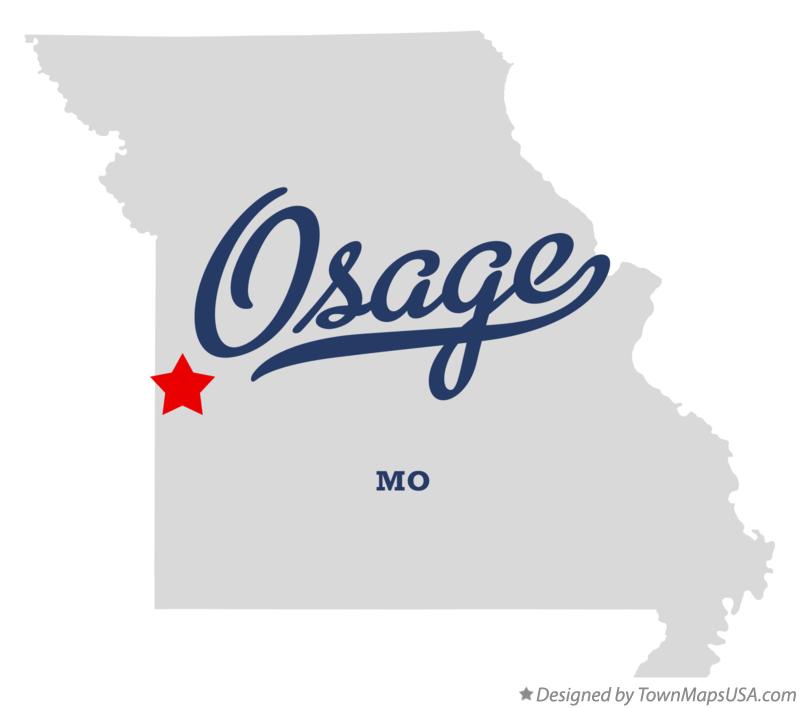 Map of Osage Missouri MO