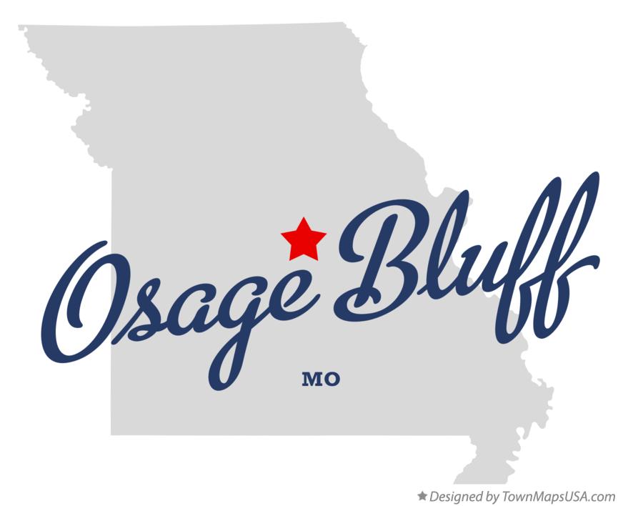 Map of Osage Bluff Missouri MO
