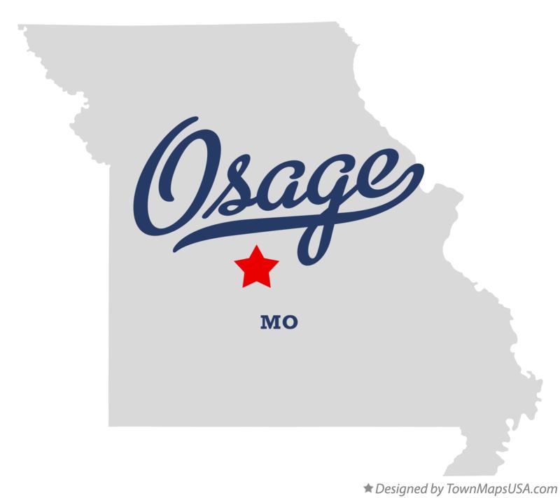 Map of Osage Missouri MO