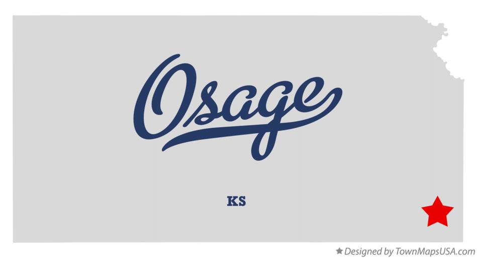 Map of Osage Kansas KS