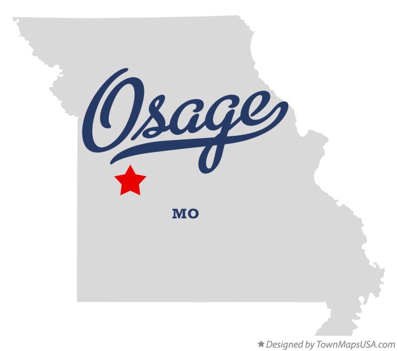 Map of Osage Missouri MO