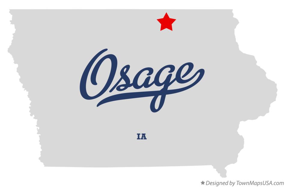 Map of Osage Iowa IA