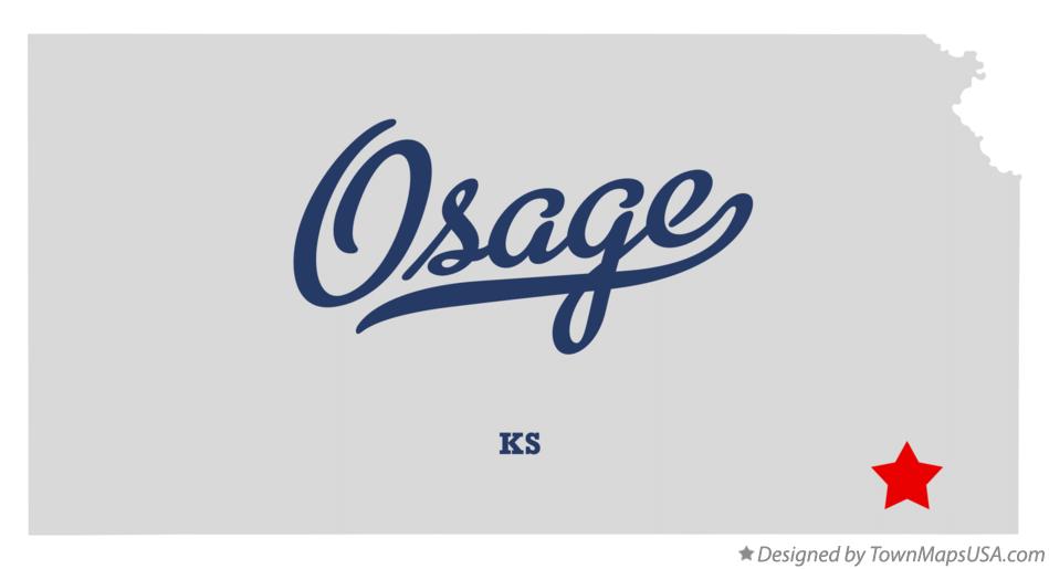 Map of Osage Kansas KS