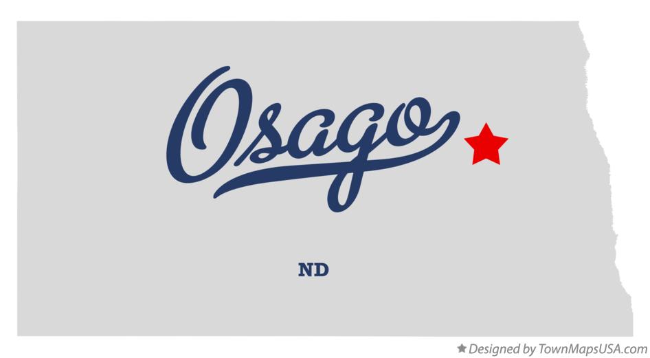 Map of Osago North Dakota ND