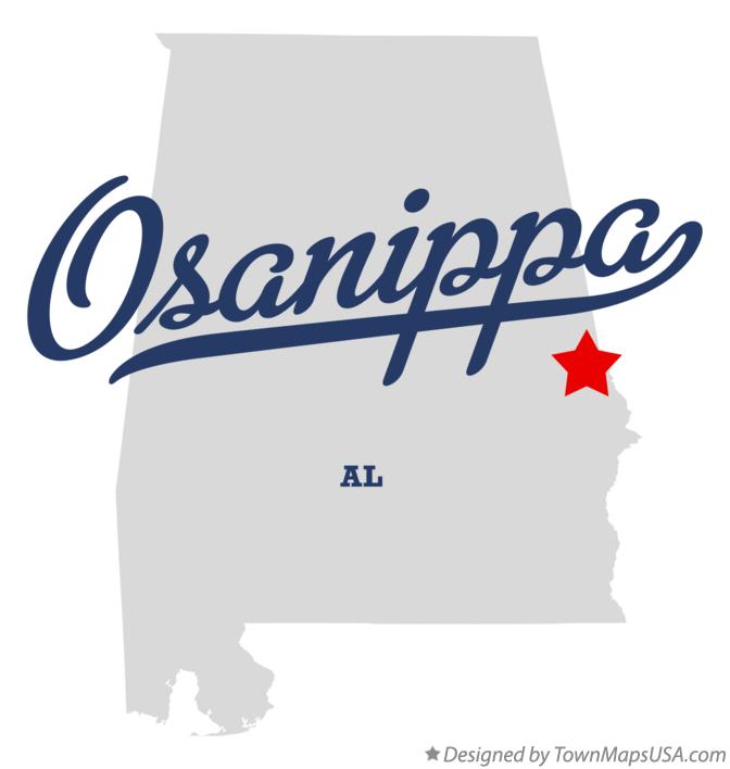 Map of Osanippa Alabama AL