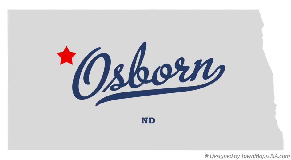 Map of Osborn North Dakota ND