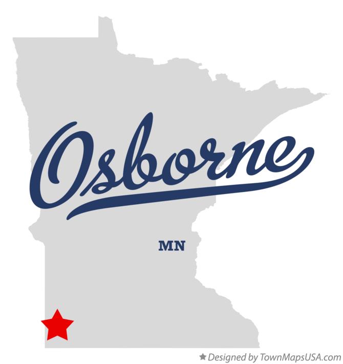 Map of Osborne Minnesota MN