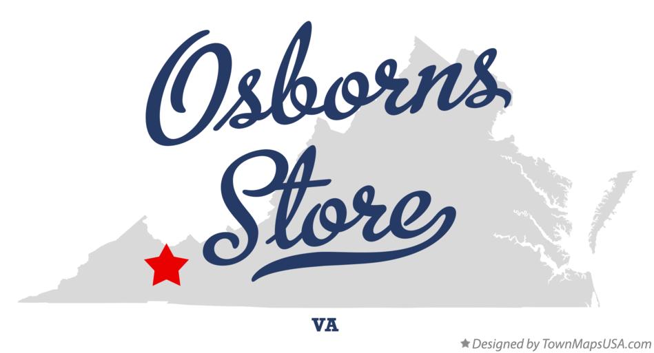 Map of Osborns Store Virginia VA
