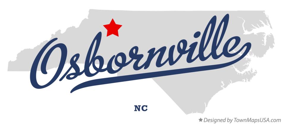 Map of Osbornville North Carolina NC