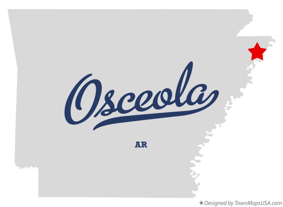 Map of Osceola Arkansas AR