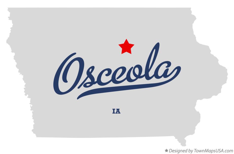 Map of Osceola Iowa IA