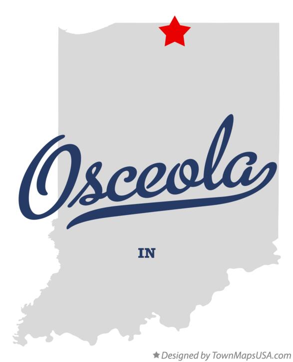 Map of Osceola Indiana IN