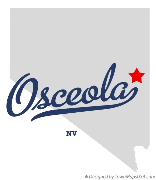 Map of Osceola Nevada NV