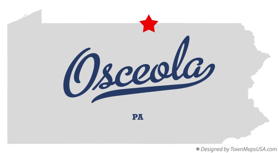 Map of Osceola Pennsylvania PA