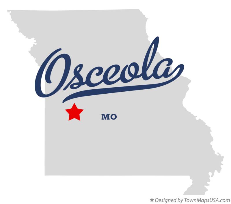 Map of Osceola Missouri MO