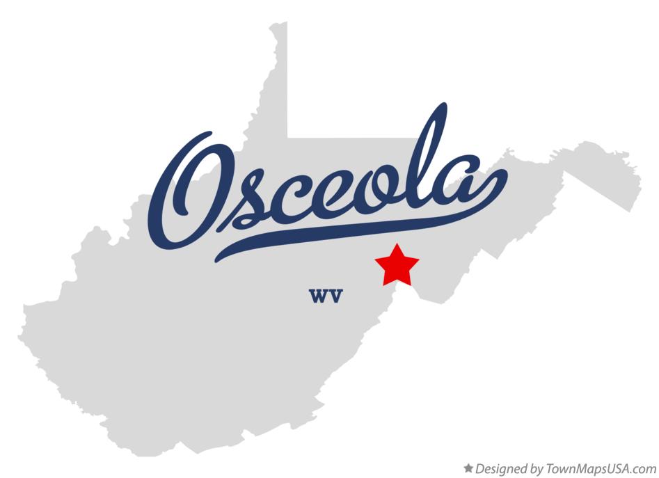 Map of Osceola West Virginia WV