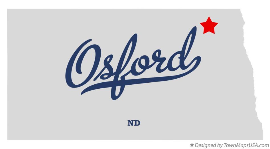 Map of Osford North Dakota ND