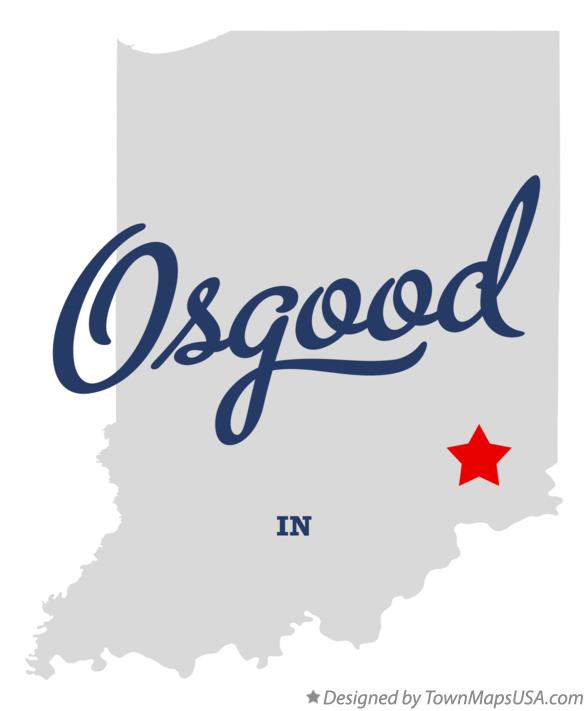 Map of Osgood Indiana IN