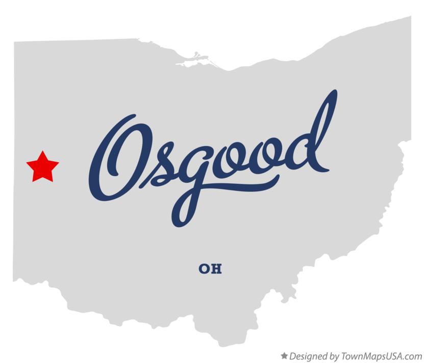 Map of Osgood Ohio OH