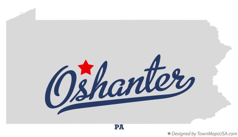 Map of Oshanter Pennsylvania PA