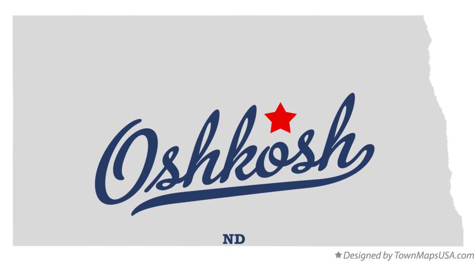 Map of Oshkosh North Dakota ND