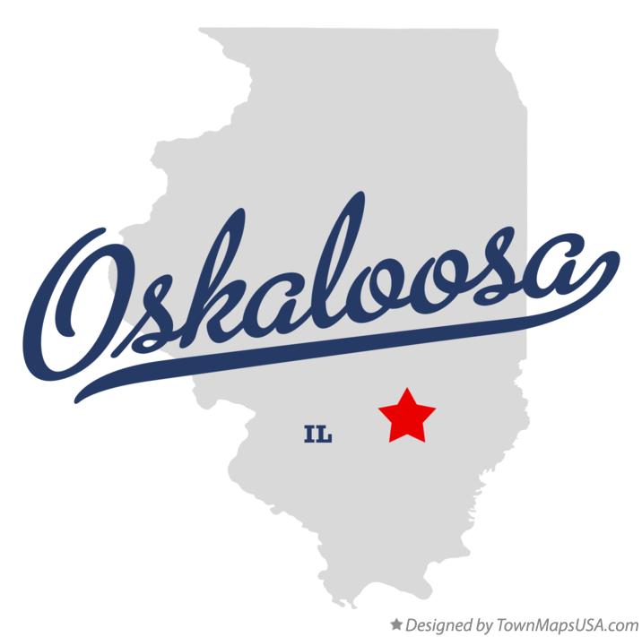 Map of Oskaloosa Illinois IL