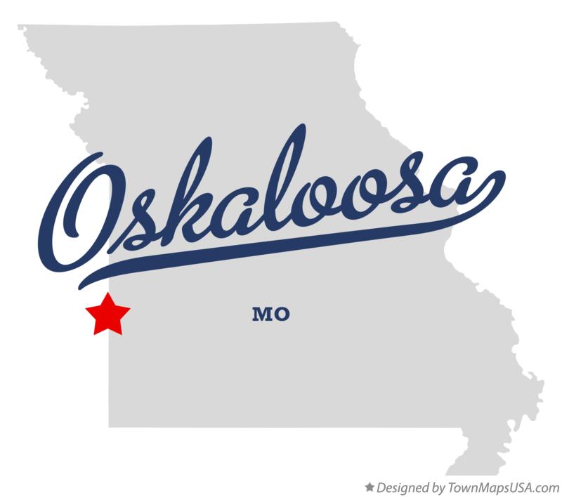 Map of Oskaloosa Missouri MO