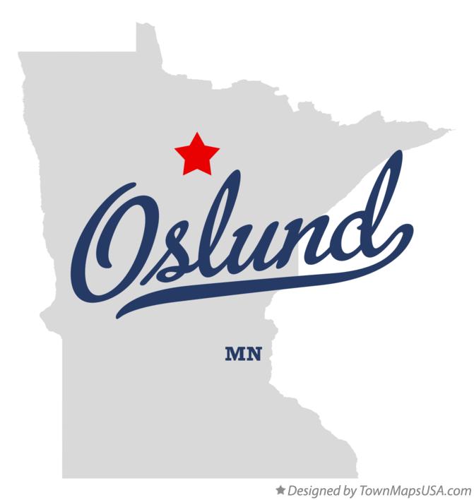 Map of Oslund Minnesota MN