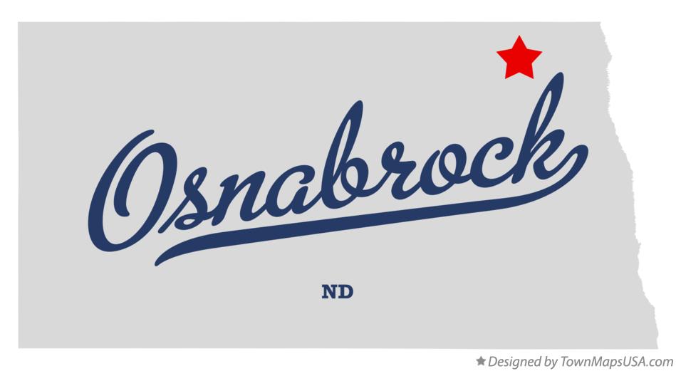 Map of Osnabrock North Dakota ND