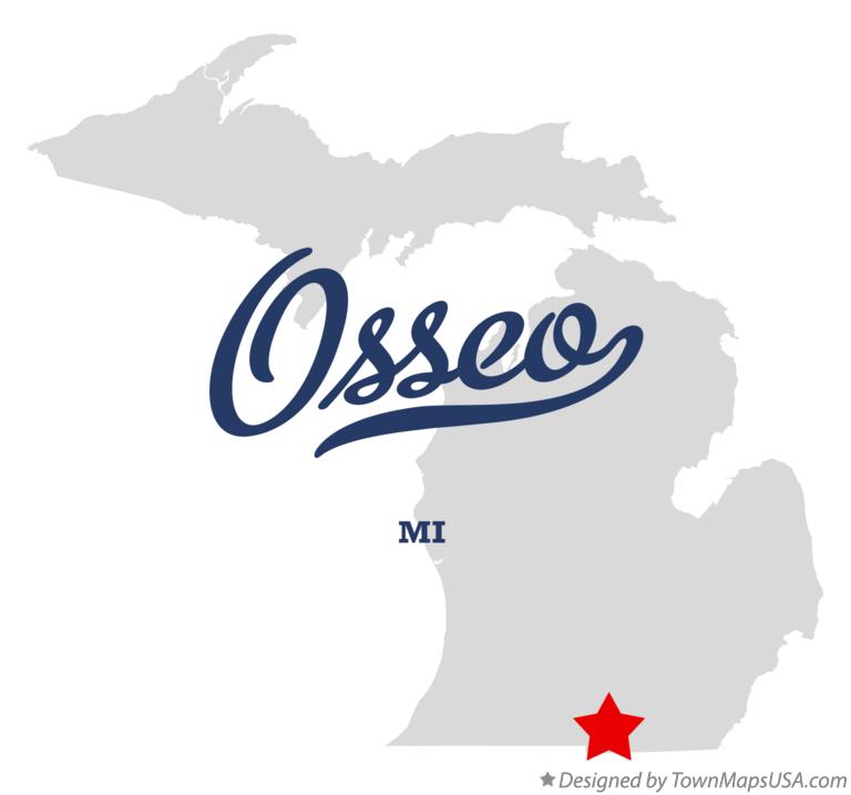 Map of Osseo Michigan MI