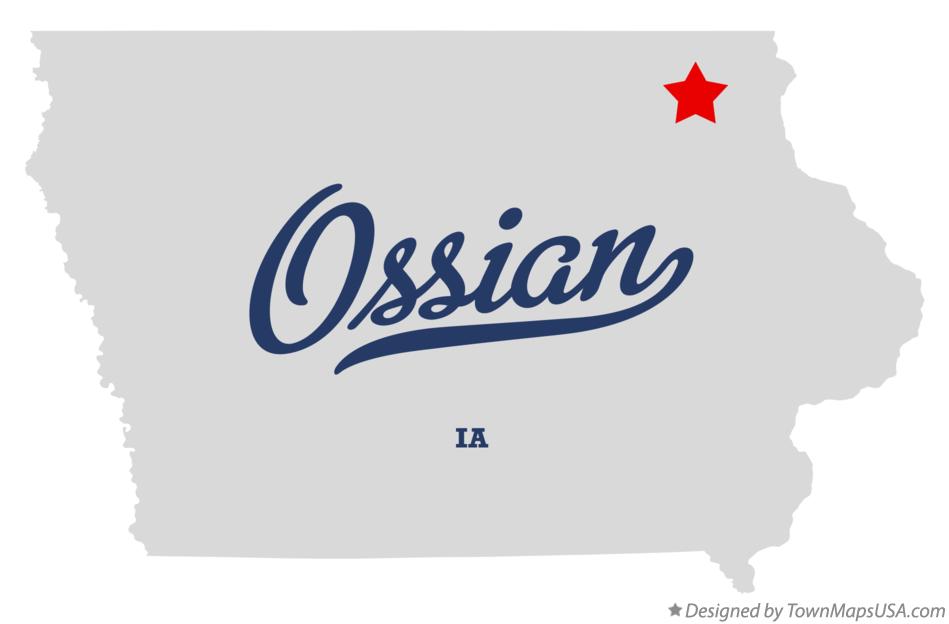 Map of Ossian Iowa IA