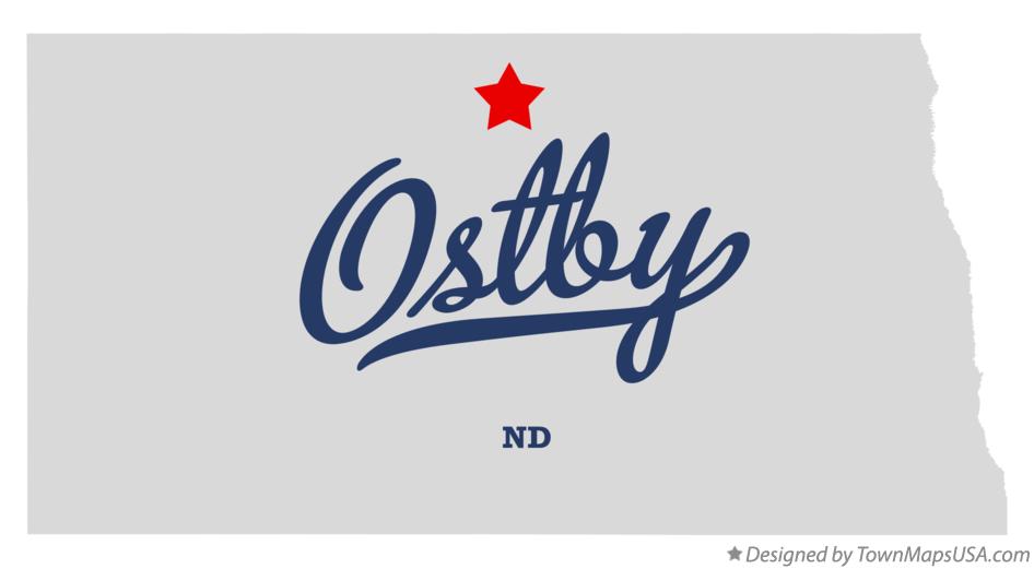 Map of Ostby North Dakota ND