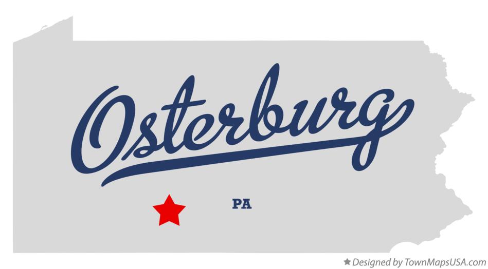Map of Osterburg Pennsylvania PA