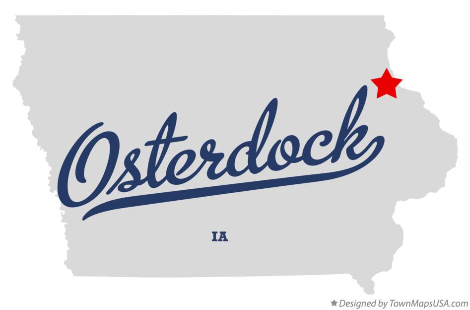 Map of Osterdock Iowa IA