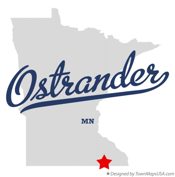 Map of Ostrander Minnesota MN