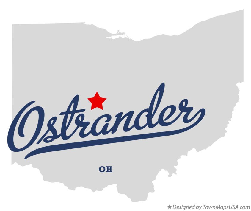Map of Ostrander Ohio OH