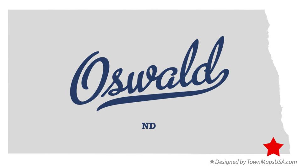 Map of Oswald North Dakota ND