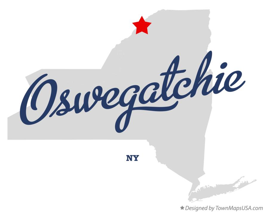 Map of Oswegatchie New York NY
