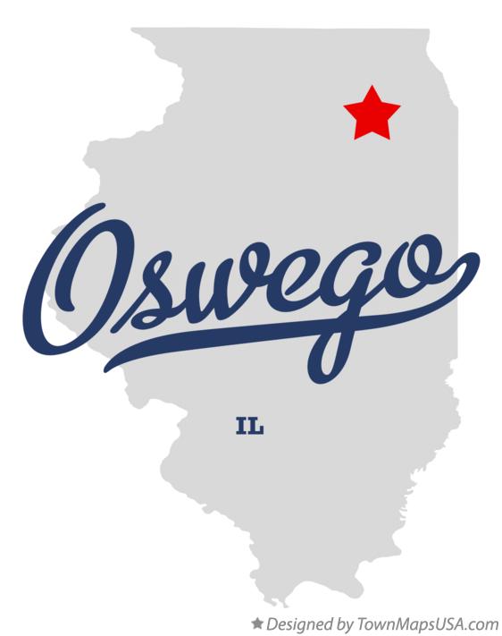 Map of Oswego Illinois IL