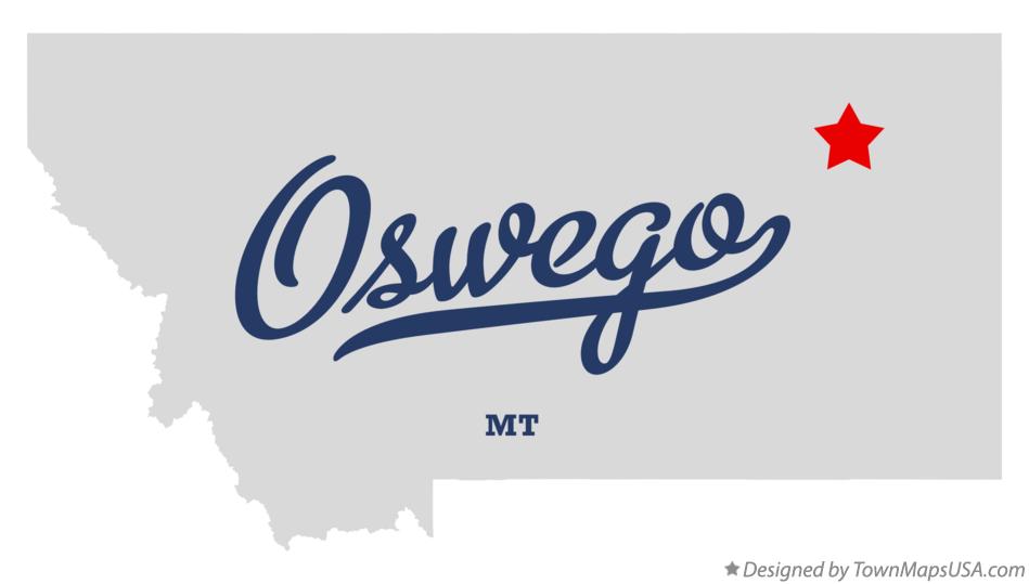 Map of Oswego Montana MT